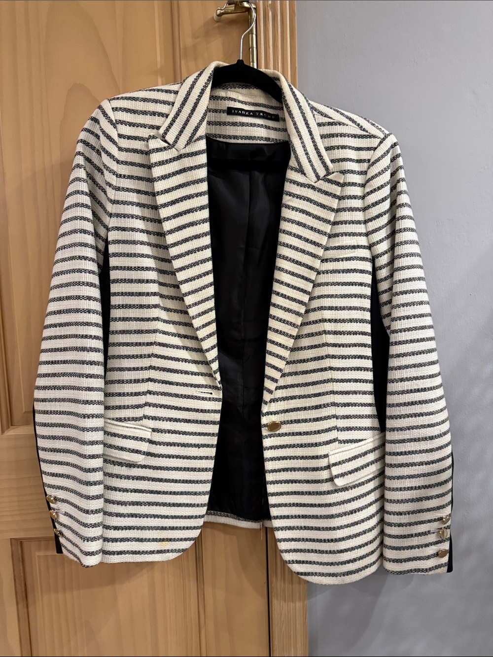 Ivanka Trump Striped Tweed Blazer Women’s Jacket